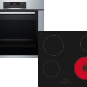 Set Εντοιχισμού Bosch Φούρνος HBA372ES0 + Εστίες Κεραμικές PKE61RAA2E
