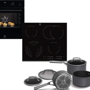 Set Εντοιχισμού Electrolux Φούρνος EOD5C50Z + Εστίες Κεραμικές EHF6547FXK + Σετ Κατσαρόλες Ninja C33000EU 3τμχ