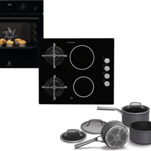 Set Εντοιχισμού Electrolux Φούρνος EOD5C50Z + Εστίες Κεραμικές Μικτές EGE6172NOK + Σετ Κατσαρόλες Ninja C33000EU 3τμχ