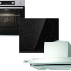 Set Εντοιχισμού Gorenje Φούρνος BSA6737E15X + Εστίες Κεραμικές ECT643BCSC + Απορροφητήρας Συρόμενος BHP623E13X