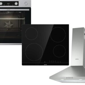 Set Εντοιχισμού Gorenje Φούρνος BSA6737E15X + Εστίες Κεραμικές ECT641BSC + Απορροφητήρας Καμινάδα WHC 623E16X