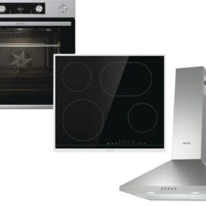 Set Εντοιχισμού Gorenje Φούρνος BPS6737E14X + Εστίες Κεραμικές ECT641BSC + Απορροφητήρας Καμινάδα WHC 623E16X