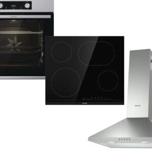 Set Εντοιχισμού Gorenje Φούρνος BPS6737E14X + Εστίες Κεραμικές ECT643BCSC + Απορροφητήρας Καμινάδα WHC 623E16X