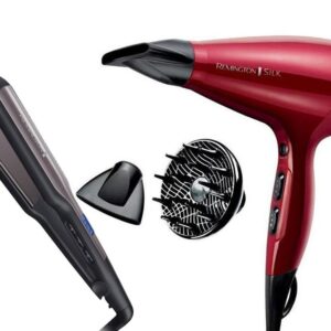 Σετ Περιποίησης Μαλλιών Remington Σεσουάρ AC9096 + Πρέσα Μαλλιών S5525 Pro-Ceramic Extra