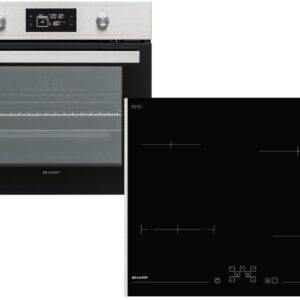Set Εντοιχισμού Sharp Φούρνος K-60V19IQM + Εστίες Κεραμικές KH-6V08FT00