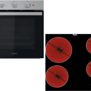 Set Εντοιχισμού Whirlpool Φούρνος OMR35HR0X + Εστίες Κεραμικές AKT 8090 NE