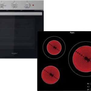 Set Εντοιχισμού Whirlpool Φούρνος OMR35HR0X + Εστίες Κεραμικές AKT 8030 NE